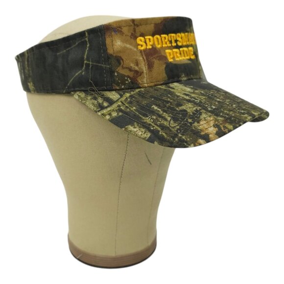 Mossy Oak Sportsmans Pride Camo Strapback Sun Visor Cap Trucker Golf  Tennis Hat - Picture 3 of 13